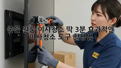 좁은 원룸 이사청소? 딱 3분! 효과적인 이사청소 도구 활용법